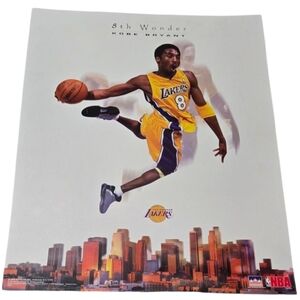 NBA Los Angeles Lakers Kobe Bryant "8th Wonder" Starline Poster VINTAGE 2002